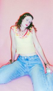 pink background portrait photo